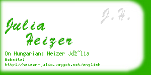 julia heizer business card